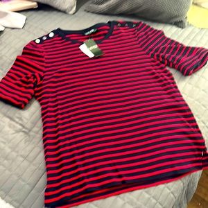 Darling, red and blue striped top from Ralph Lauren!